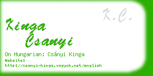 kinga csanyi business card