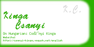 kinga csanyi business card